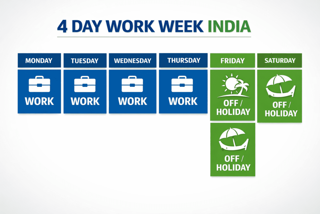 4 Day Work Week India 2026 Infographic