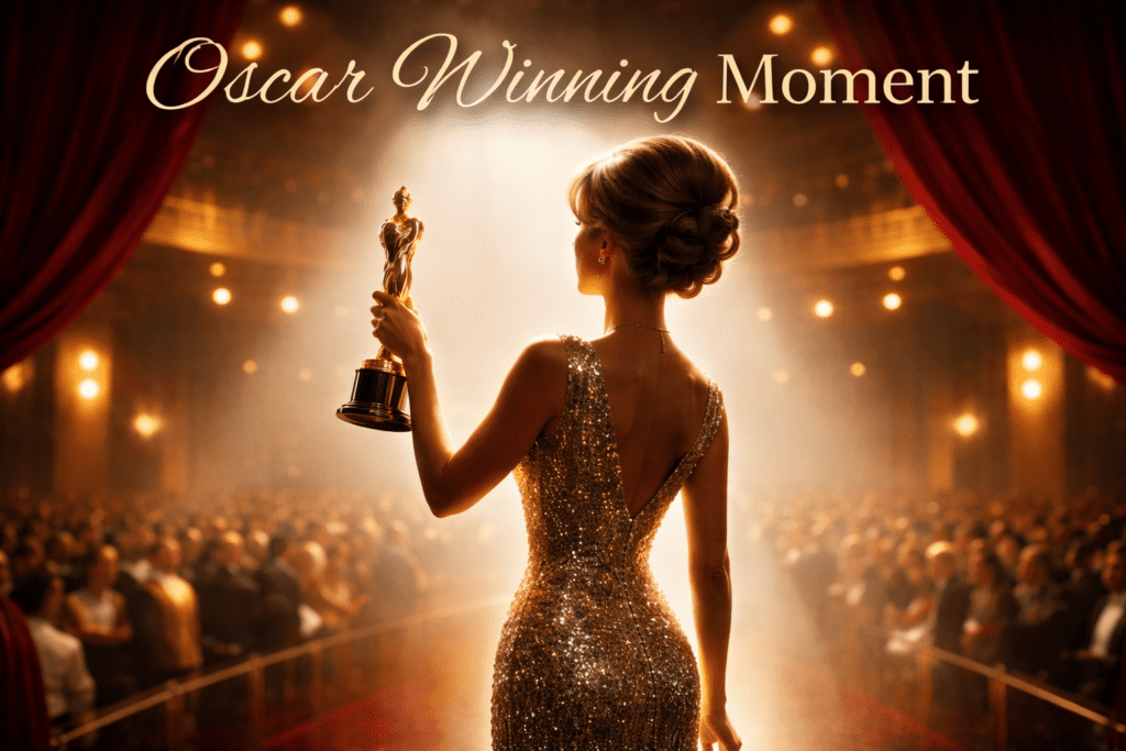 Barbra Streisand winning an Oscar for Funny Girl