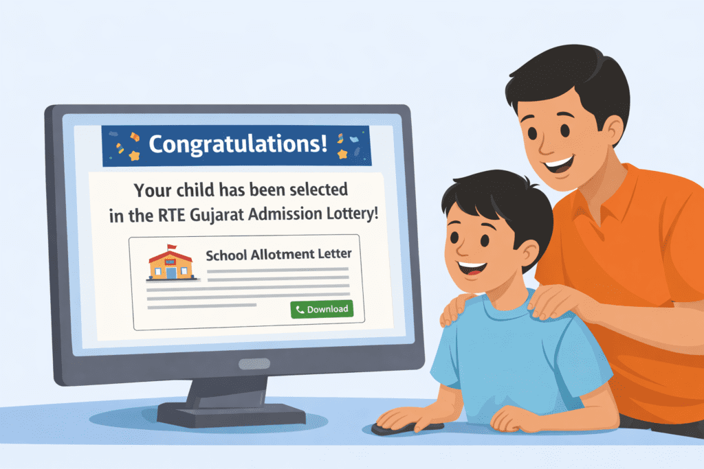 RTE Gujarat Admission Lottery Selection Result